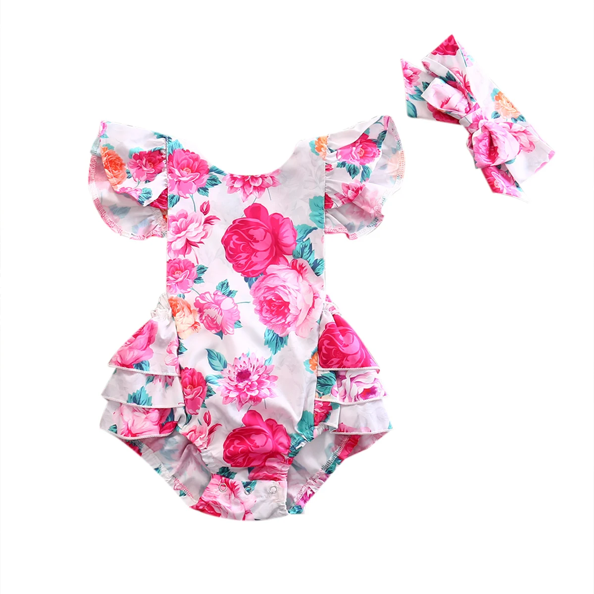 Newborn Infant Baby Girls Floral Jumpsuit Baby Bodysuit One-Piece Flare Short Sleeve Summer Sunsuit Girl Clothes 0-2T
Newborn Infant Baby Girls Floral Jumpsuit Baby Bodysuit One-Piece Flare Short Sleeve Summer Sunsuit Girl Clothes 0-2T