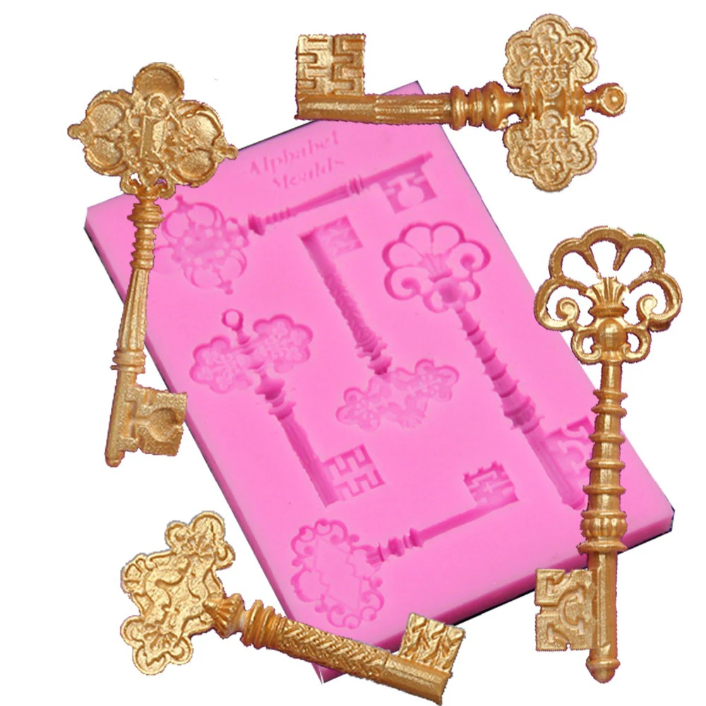 European Retro Key Fondant Cake Decorating Tools Cake Border Silicone Mold Chocolate Moulds Cupcake Cookie Baking Molds F520
European Retro Key Fondant Cake Decorating Tools Cake Border Silicone Mold Chocolate Moulds Cupcake Cookie Baking Molds F520