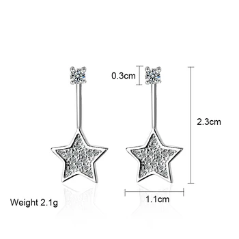 XIYANIKE Fashion Charm Zircon Crystal Five-pointed Star Earrings For Women Sterling-silver-jewelry Oorbellen Brincos VES6626
XIYANIKE Fashion Charm Zircon Crystal Five-pointed Star Earrings For Women Sterling-silver-jewelry Oorbellen Brincos VES6626
