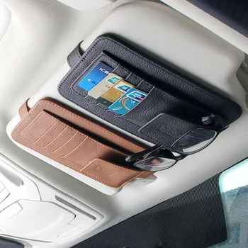 Genuine Leather Glasses Case spectacles sun visor Sunglasses holder clip eye glasses Holders card pen holder for glasses in car
Genuine Leather Glasses Case spectacles sun visor Sunglasses holder clip eye glasses Holders card pen holder for glasses in car