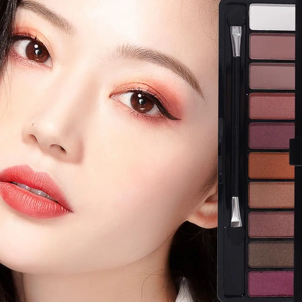 10 Colors Shimmer Matte Nude Eyeshadow Makeup Palette Pigmented Long Lasting Eye Shadow Natural Eyes Cosmetics With Brush 
10 Colors Shimmer Matte Nude Eyeshadow Makeup Palette Pigmented Long Lasting Eye Shadow Natural Eyes Cosmetics With Brush