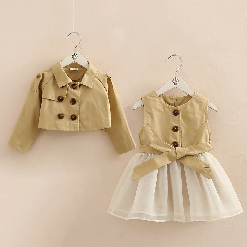 2020 New Autumn Fashion 3 4 6-10 Years Long Sleeve Coat+Vest Mesh Dresses Button Bow Design For Kids Baby Girls Dress 2 Pcs Set
2020 New Autumn Fashion 3 4 6-10 Years Long Sleeve Coat+Vest Mesh Dresses Button Bow Design For Kids Baby Girls Dress 2 Pcs Set