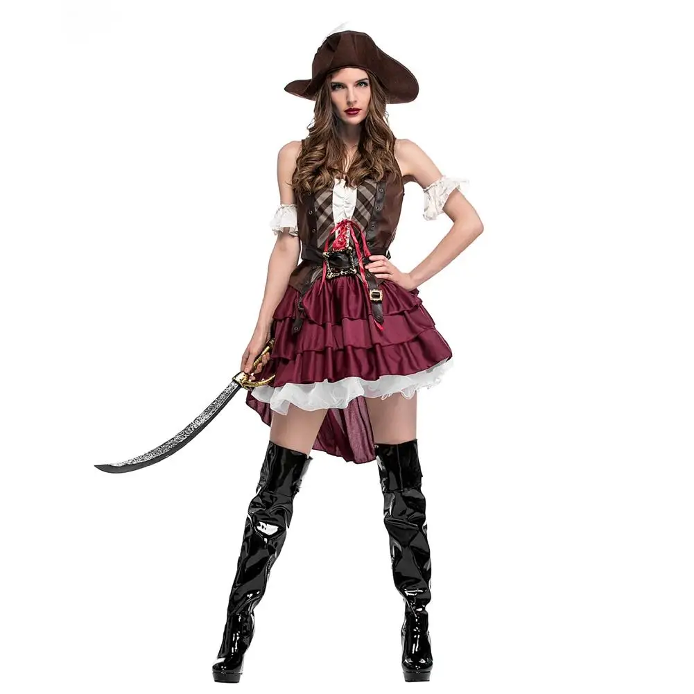2018 New Sexy Women Pirate Costume Halloween Fancy Party Dress Carnival Perfor Mance High Quality Adult Pirate Party Costumes
2018 New Sexy Women Pirate Costume Halloween Fancy Party Dress Carnival Perfor Mance High Quality Adult Pirate Party Costumes