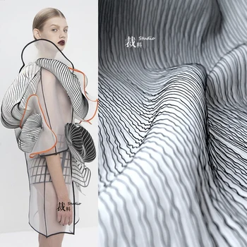 3d striped texture black white vertical air layer designer fabric for patchwork bazin riche getzner tissus telas por metros
3d striped texture black white vertical air layer designer fabric for patchwork bazin riche getzner tissus telas por metros