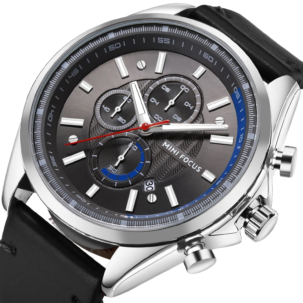 Mini focus/Men's Watch/fashion/calendar luminous waterproof/leather watch strap/currently available direct supply 0080g
Mini focus/Men's Watch/fashion/calendar luminous waterproof/leather watch strap/currently available direct supply 0080g