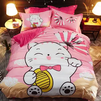 Luxury Bedding Set Crystal Velvet Bed Linen Twin Queen Size Pink Cat Duvet Cover Set Pillowcase Warm Bed Sheet 3styles
Luxury Bedding Set Crystal Velvet Bed Linen Twin Queen Size Pink Cat Duvet Cover Set Pillowcase Warm Bed Sheet 3styles