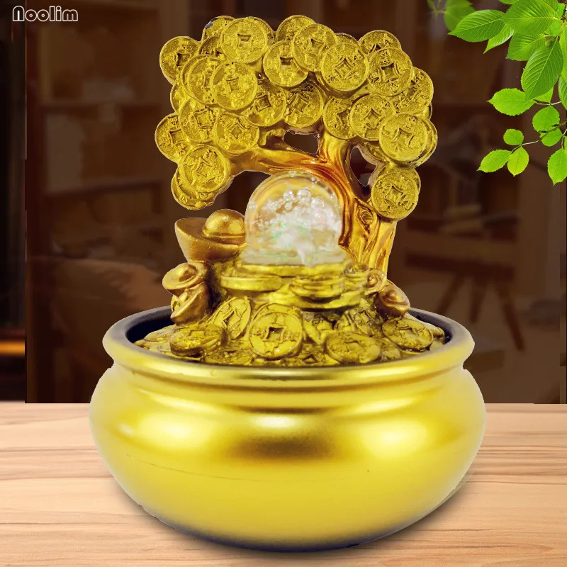 Resin Gold Creative Money Tree Water Fountain Feng Shui Ornament Lucky Transfer Ball Office Decoration Humidifier Opening Gift
Resin Gold Creative Money Tree Water Fountain Feng Shui Ornament Lucky Transfer Ball Office Decoration Humidifier Opening Gift