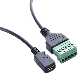 New 1pcs Micro USB Female to 5 Pin Screw with Shield Solderless Terminal Plug Adapter Connector Cable Lead 30cm
New 1pcs Micro USB Female to 5 Pin Screw with Shield Solderless Terminal Plug Adapter Connector Cable Lead 30cm