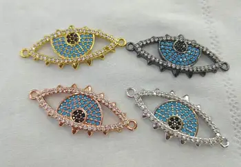 6ocs Micro Pave CZ Evil Eye Connector Pendant 22-30mm, Cubi Zirconia Connector for Necklace CZ Connector bracelet Turkish Evil E
6ocs Micro Pave CZ Evil Eye Connector Pendant 22-30mm, Cubi Zirconia Connector for Necklace CZ Connector bracelet Turkish Evil E