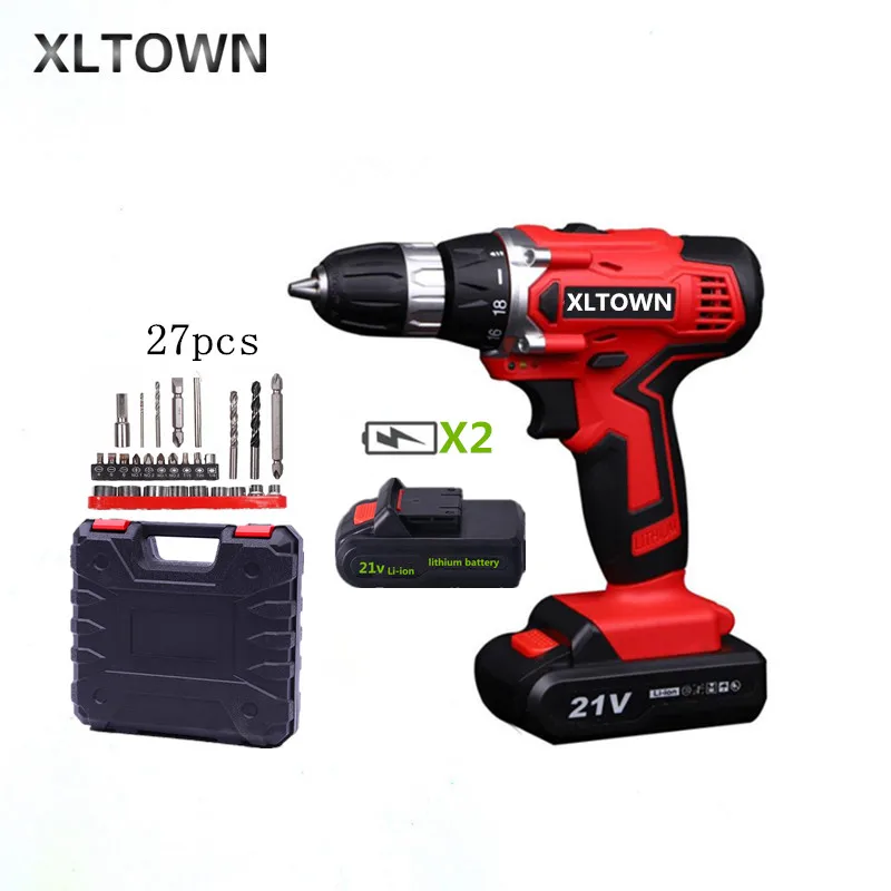 XLTOWN New 21v electric screwdriver rechargeable lithium battery electric screwdriver cordless drill Power tools drill bits
XLTOWN New 21v electric screwdriver rechargeable lithium battery electric screwdriver cordless drill Power tools drill bits