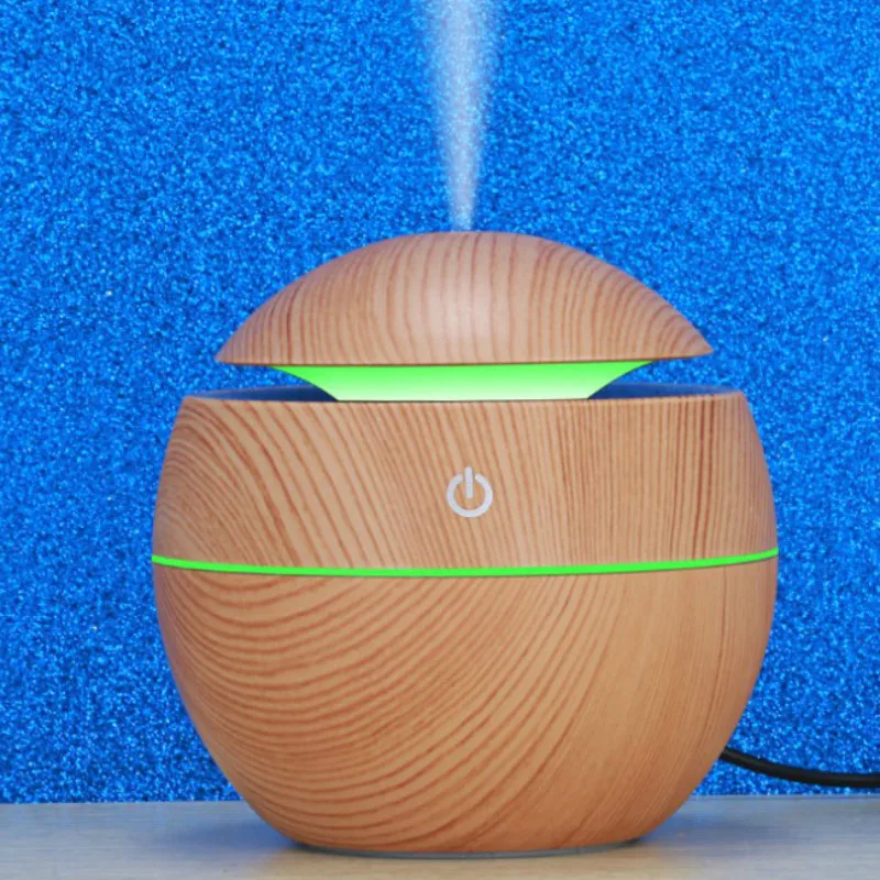 Фото DHaws мини увлажнитель воздуха USB Ультразвуковой аромадиффузор с деревянным зерном