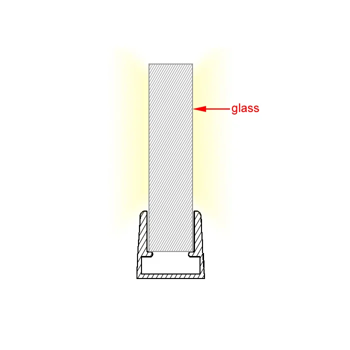 Aluminum LED profile without any cover for inserting 8mm tempered glass and for showcase or shop window lighting application
Aluminum LED profile without any cover for inserting 8mm tempered glass and for showcase or shop window lighting application