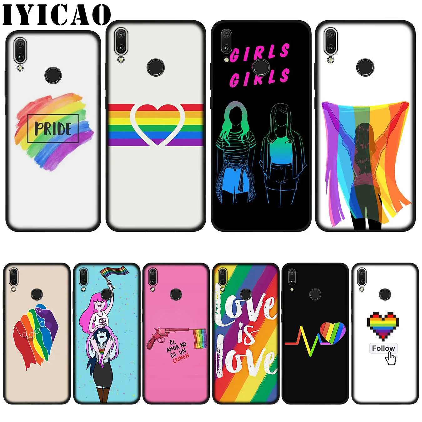 IYICAO Gay Lesbian LGBT Rainbow Soft Case for Huawei P20 Pro P10 P8 P9 P30 Lite Mini 2017 P Smart 2019 Cover
IYICAO Gay Lesbian LGBT Rainbow Soft Case for Huawei P20 Pro P10 P8 P9 P30 Lite Mini 2017 P Smart 2019 Cover