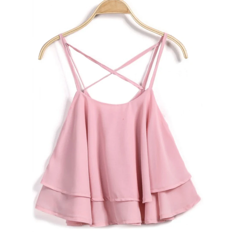 Harness Shirts Women Summer Chiffon Tops Sleeveless Blouses For Women Clothes Elegant Feminine Shirts
Harness Shirts Women Summer Chiffon Tops Sleeveless Blouses For Women Clothes Elegant Feminine Shirts