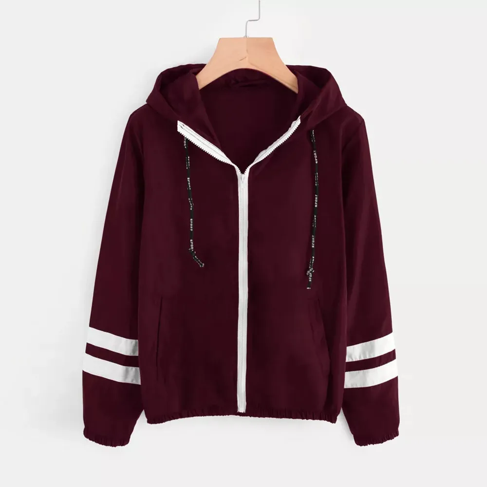 Long Sleeve Patchwork jacket Women Autumn Thin Skinsuits Hooded Zipper Pockets Sport Coat stitching contrast hooded thin coat A5
Long Sleeve Patchwork jacket Women Autumn Thin Skinsuits Hooded Zipper Pockets Sport Coat stitching contrast hooded thin coat A5