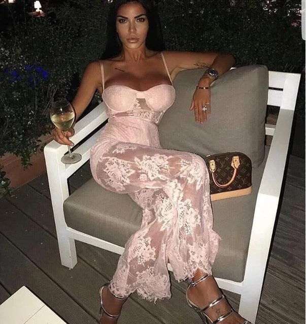 Pink and Black Color Ladies HL Bandage Jumpsuits Sleeveless Sexy Lace Fashion Celebrity Jumpsuits Wholesale
Pink and Black Color Ladies HL Bandage Jumpsuits Sleeveless Sexy Lace Fashion Celebrity Jumpsuits Wholesale
