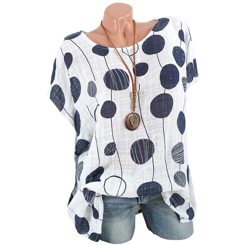 Summer Top Shirt Plus Size Women Casual Loose Dot Print long Sleeve Blouse Shirt Autumn Winner Fashion Top Femme dropship
Summer Top Shirt Plus Size Women Casual Loose Dot Print long Sleeve Blouse Shirt Autumn Winner Fashion Top Femme dropship