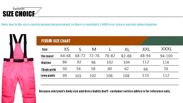 Parents Choice Size Chart