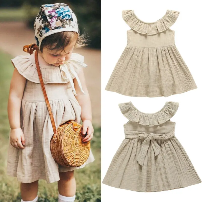 1-6T Baby Girl Dress Summer 2019 Solid Color Sleeveless Cotton&Linen Sundress Kids Toddler Girls Party Dresses
1-6T Baby Girl Dress Summer 2019 Solid Color Sleeveless Cotton&Linen Sundress Kids Toddler Girls Party Dresses