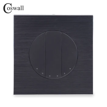 Coswall Luxurious 3 Gang Reset Switch Momentary Contact Switch Pulse Switch Wall Push Button Switch Black Aluminum Metal Panel
Coswall Luxurious 3 Gang Reset Switch Momentary Contact Switch Pulse Switch Wall Push Button Switch Black Aluminum Metal Panel