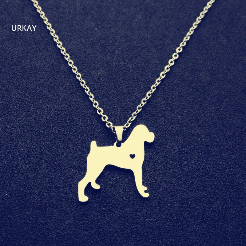 Gold-color Puppy Love Heart Necklace Pendant Stainless Steel Pet Jewelry DIY Pets Gift | Украшения и аксессуары