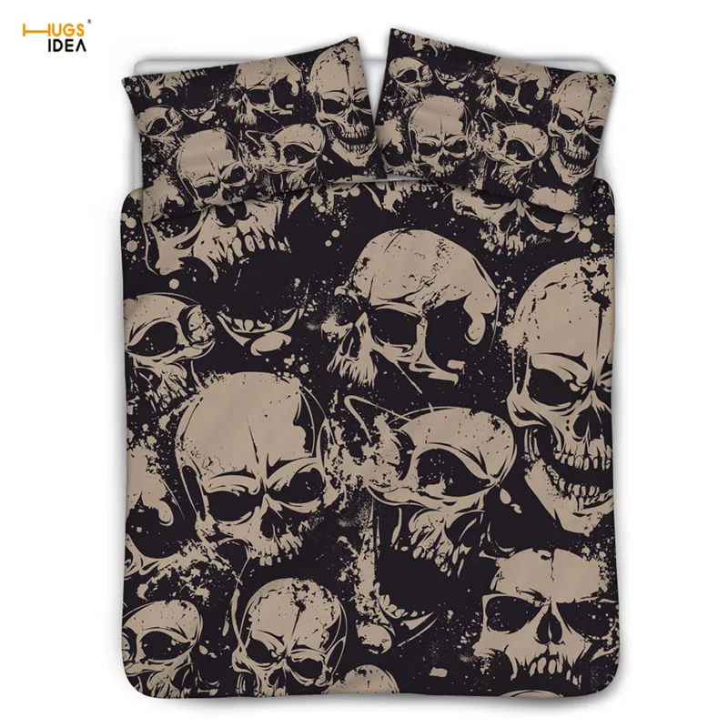 HUGSIDEA Creative Home Textile Duvet Cover Sets Punk Vintage Skull 3D Print Bedding Set for Adults Kids Decor Bedroom Bedclothes
HUGSIDEA Creative Home Textile Duvet Cover Sets Punk Vintage Skull 3D Print Bedding Set for Adults Kids Decor Bedroom Bedclothes