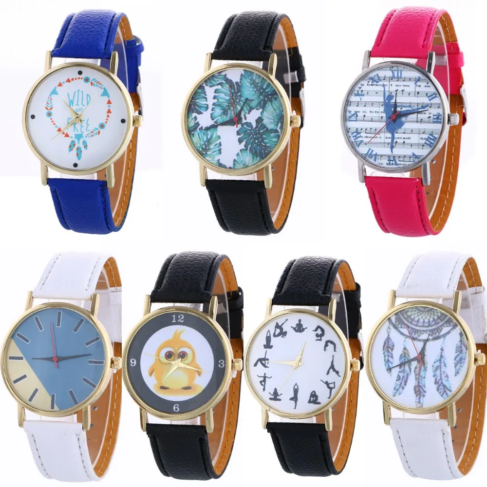 Wholesale Women Watch Owl Tree Cartoon Leather Watches Fashion Casual Gold Case Quartz Woman Men Sport Leaf Wristwatches
Wholesale Women Watch Owl Tree Cartoon Leather Watches Fashion Casual Gold Case Quartz Woman Men Sport Leaf Wristwatches