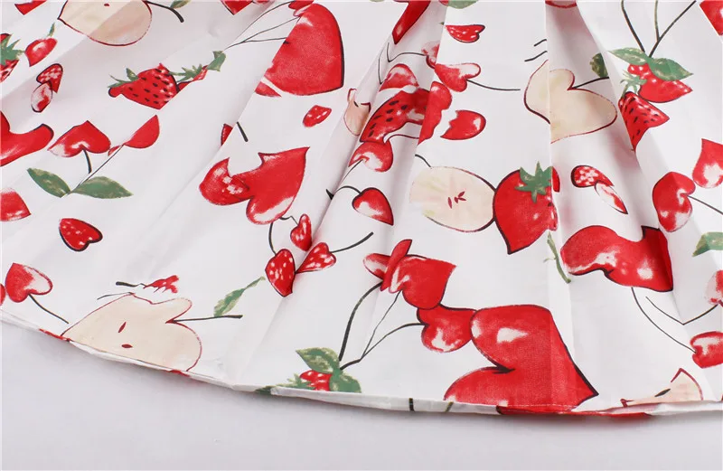 Kostlish Retro Print Flower Summer Skirts Womens 2017 High Waist Vintage Skirt Elegant A-Line Midi Women Skirt Plus Size XXL 22 (35)