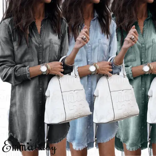 2018 New Fashion Women Long Sleeve Loose Denim Summer Shirts Ladies Shirt Casual Shirts
2018 New Fashion Women Long Sleeve Loose Denim Summer Shirts Ladies Shirt Casual Shirts