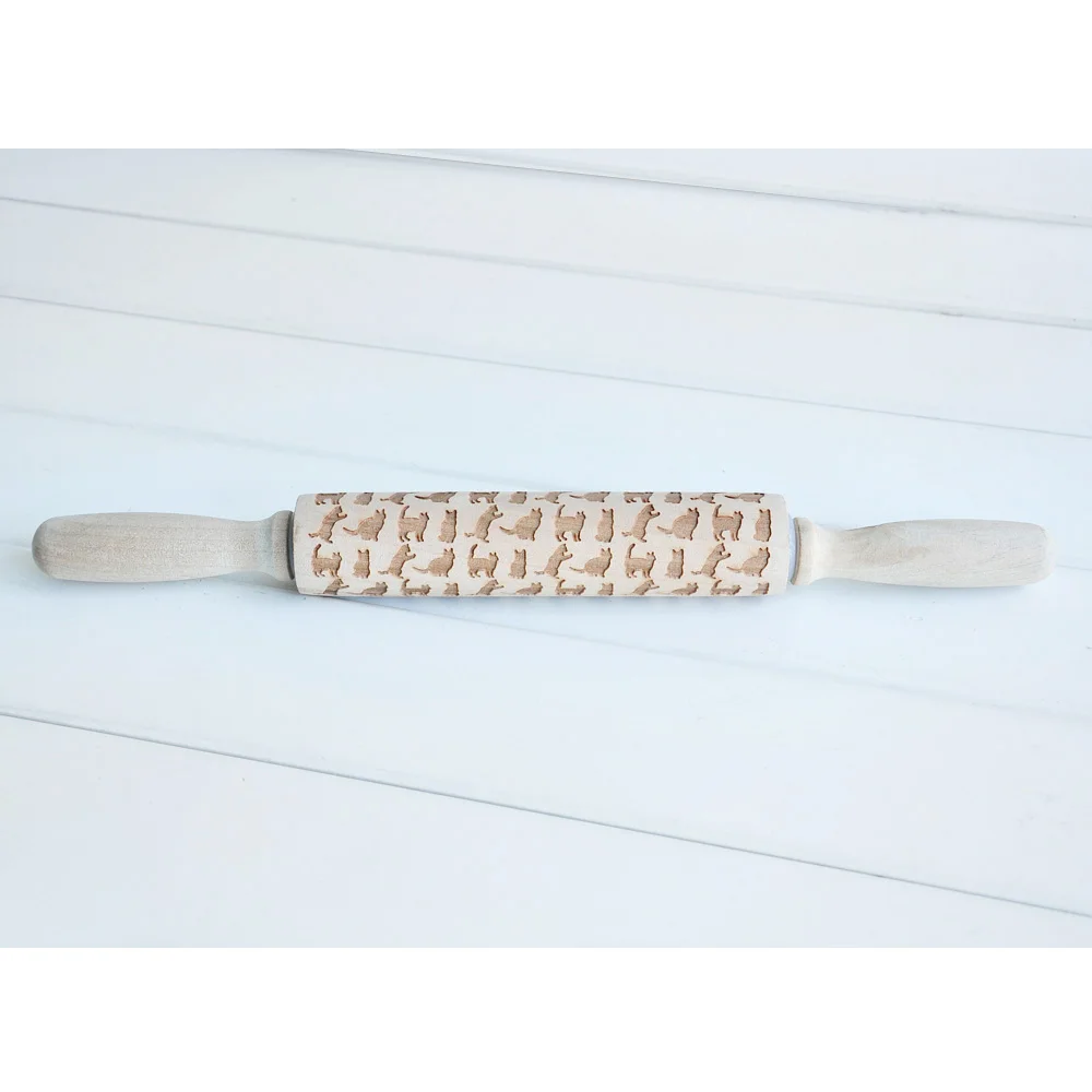 Housewarming gift Cookies decorating roller Personalized 4 styles patterned rolling pins Cats pattern Embossing Rolling Pin
Housewarming gift Cookies decorating roller Personalized 4 styles patterned rolling pins Cats pattern Embossing Rolling Pin