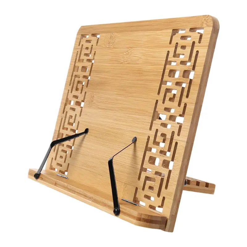Bamboo Hollow Adjustable Reading Book Holder Tray Page Paper Clips Foldable Tablet Cookbook Portable Sturdy Bookstand
Bamboo Hollow Adjustable Reading Book Holder Tray Page Paper Clips Foldable Tablet Cookbook Portable Sturdy Bookstand