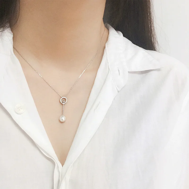 100% Authentic 925 Sterling Silver Pearl Necklaces Simple Circle Match Stick Shell Beads Pendant Necklaces For Women Jewelry
100% Authentic 925 Sterling Silver Pearl Necklaces Simple Circle Match Stick Shell Beads Pendant Necklaces For Women Jewelry