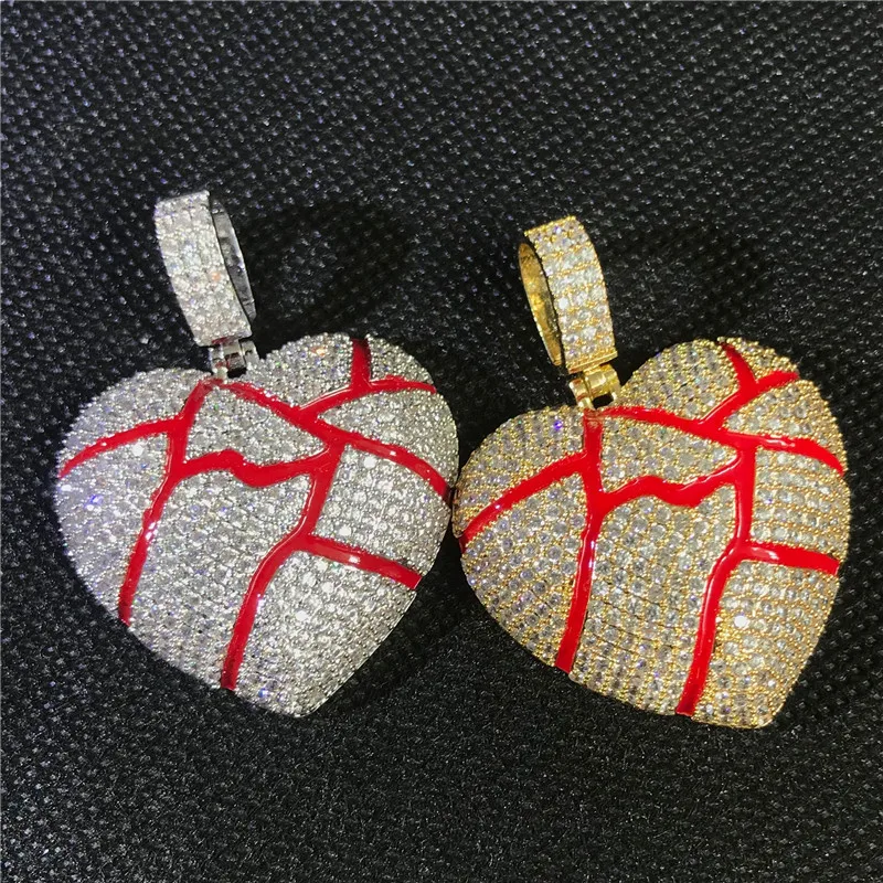 OMYFUN Custom Broken Heart Pendant Gold Silver Color Fractured Hearts Necklace Cubic Zircon Iced Hip Hop Jewelry Accessory
OMYFUN Custom Broken Heart Pendant Gold Silver Color Fractured Hearts Necklace Cubic Zircon Iced Hip Hop Jewelry Accessory