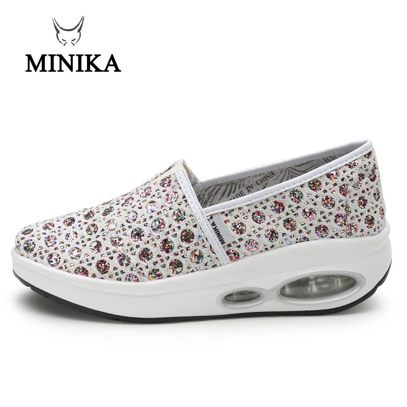 MINIKA/женская спортивная обувь женская на платформе с полукруглой подошвой zapatos Mujer