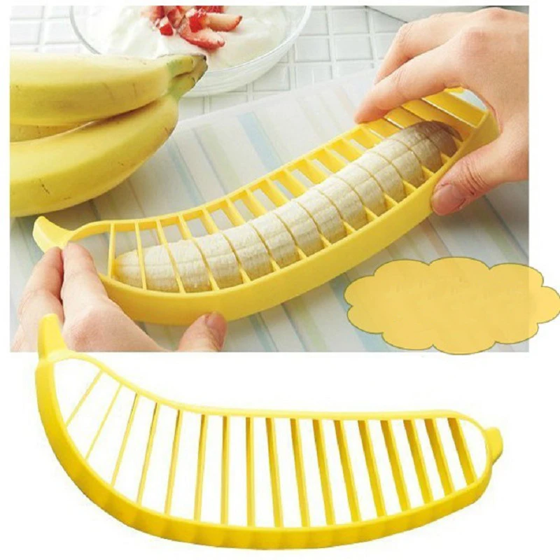 1PC Banana Slicers & Shredders Chopper Cutters Plastic Banana Salad Makers Tool Fruit Salad Sausage Cereal Banana Cutter
1PC Banana Slicers & Shredders Chopper Cutters Plastic Banana Salad Makers Tool Fruit Salad Sausage Cereal Banana Cutter