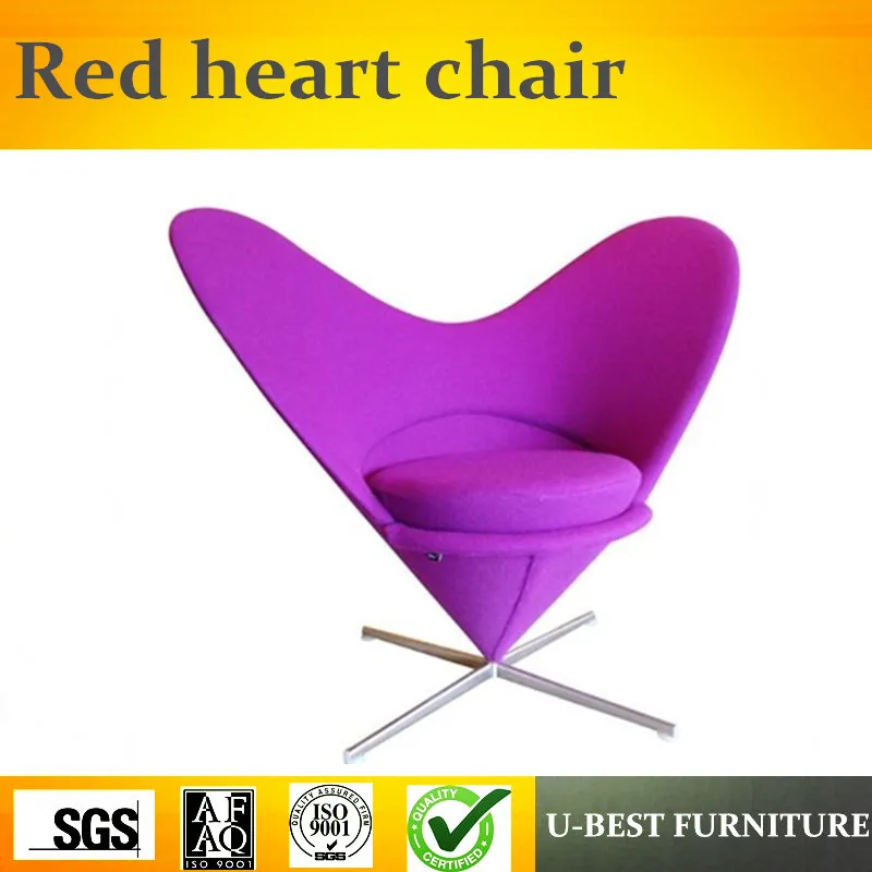 U-BEST Fabric scandinavian modern design red red heart stainless steel furniture Chair
U-BEST Fabric scandinavian modern design red red heart stainless steel furniture Chair