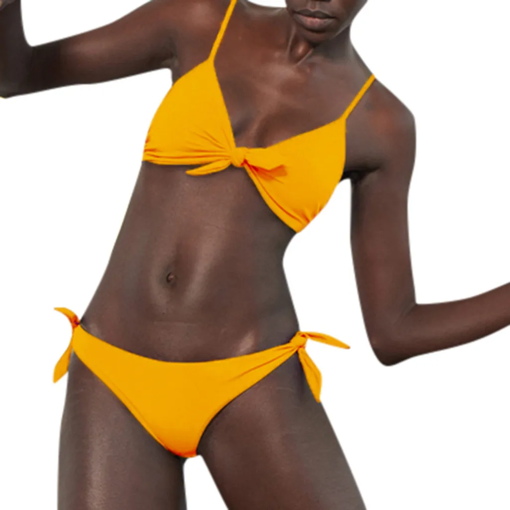 Women's Sexy Solid Color Blue Yellow Red Bandage Micro Bow Two Pieces Bikini Push-Up Pad Swimwear Swimsuit Beachwear Sets Summer
Women's Sexy Solid Color Blue Yellow Red Bandage Micro Bow Two Pieces Bikini Push-Up Pad Swimwear Swimsuit Beachwear Sets Summer