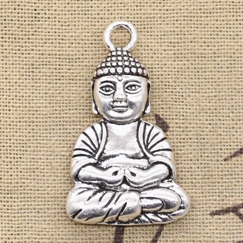 

2pcs Charms Meditate Buddha 39x23mm Antique Making Pendant fit,Vintage Tibetan Bronze Silver color,DIY Handmade Jewelry