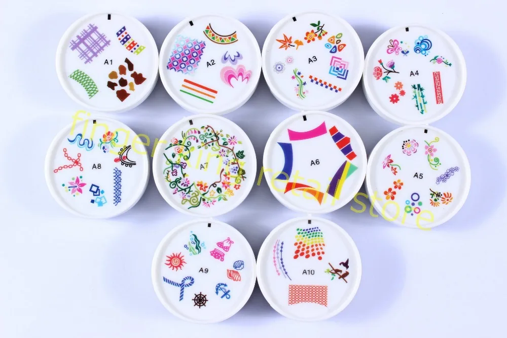 HOT ! Nail Image Plate 5PCS/LOT Image Stamping Plate Nail Art 42mm Diameter Rubber Plate Stamper 35 different design #X227
HOT ! Nail Image Plate 5PCS/LOT Image Stamping Plate Nail Art 42mm Diameter Rubber Plate Stamper 35 different design #X227