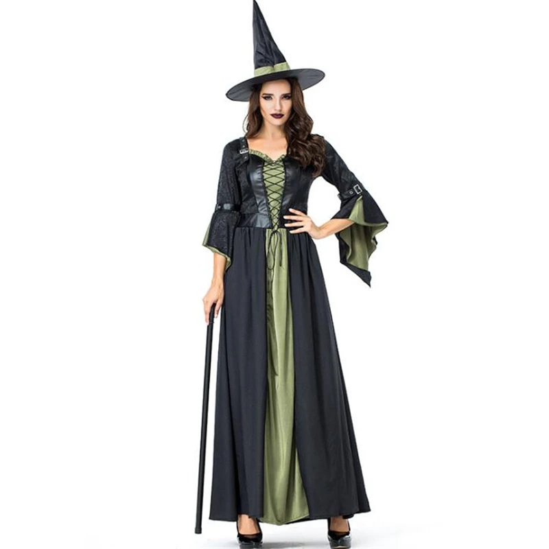 Deluxe Women Witch Cosplay Halloween Costume For Women Adult Party Performance Clothing
Deluxe Women Witch Cosplay Halloween Costume For Women Adult Party Performance Clothing