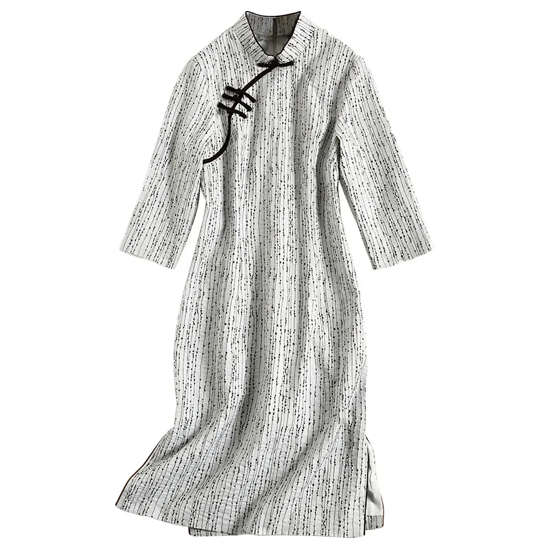 NEW 2018 Autumn Dress New Fashion Women Chinese Style Three Quarter Sleeve Stand Collar Luxury Design Dress 80927
NEW 2018 Autumn Dress New Fashion Women Chinese Style Three Quarter Sleeve Stand Collar Luxury Design Dress 80927