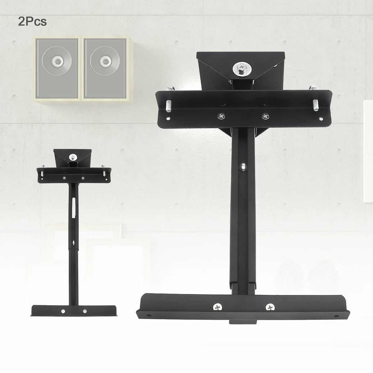 2pcs Universal SPS-200 20KG Metal Telescopic Type Speaker Bracket for Bookshelfs and Speakers SupportHorizontal 180° Rotation
2pcs Universal SPS-200 20KG Metal Telescopic Type Speaker Bracket for Bookshelfs and Speakers SupportHorizontal 180° Rotation