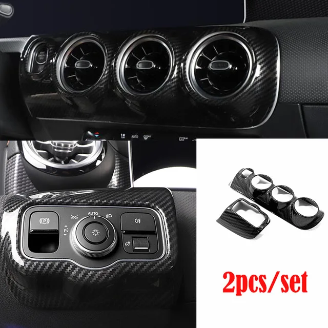 ABS Carbon fiber for Mercedes Benz A Class 2019 Headlamps Switch Central Control Air Condition outlet Vent frame Trim Cover 2pcs
ABS Carbon fiber for Mercedes Benz A Class 2019 Headlamps Switch Central Control Air Condition outlet Vent frame Trim Cover 2pcs