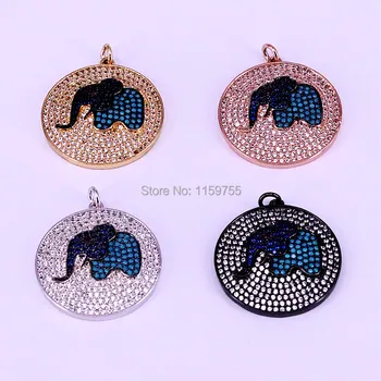 New Design 5PCS Micro Pave Cubic Zirconia Round Pendants, Pave Tiny Blue Stones Elephant Charms Pendant
New Design 5PCS Micro Pave Cubic Zirconia Round Pendants, Pave Tiny Blue Stones Elephant Charms Pendant