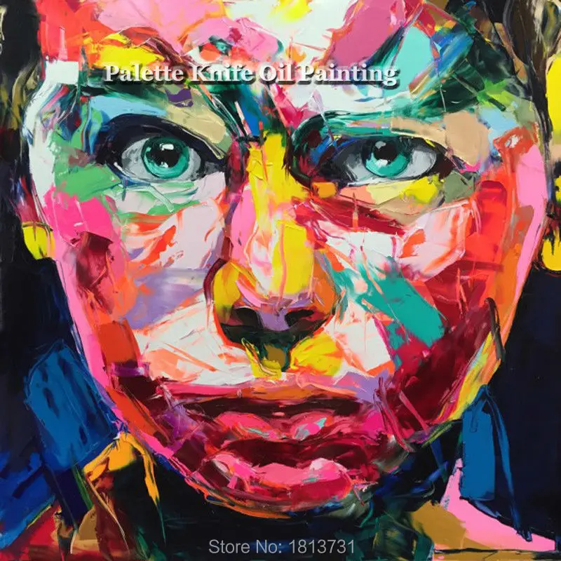 Hand painted Francoise Nielly Palette knife portrait Face Oil painting Character figure canva wall Art picture15-7
Hand painted Francoise Nielly Palette knife portrait Face Oil painting Character figure canva wall Art picture15-7