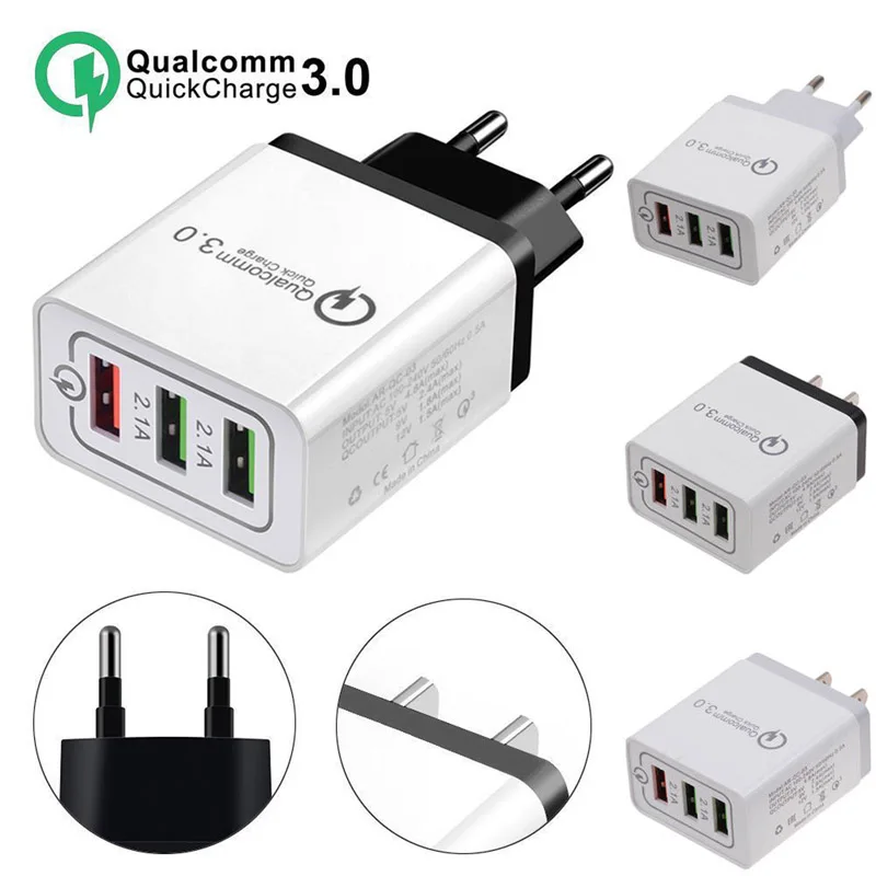 Universal 3 Port Fast Quick Charge QC3.0 USB Hub Wall Battery Charger Adapter Power Bank EU US Plug
Universal 3 Port Fast Quick Charge QC3.0 USB Hub Wall Battery Charger Adapter Power Bank EU US Plug