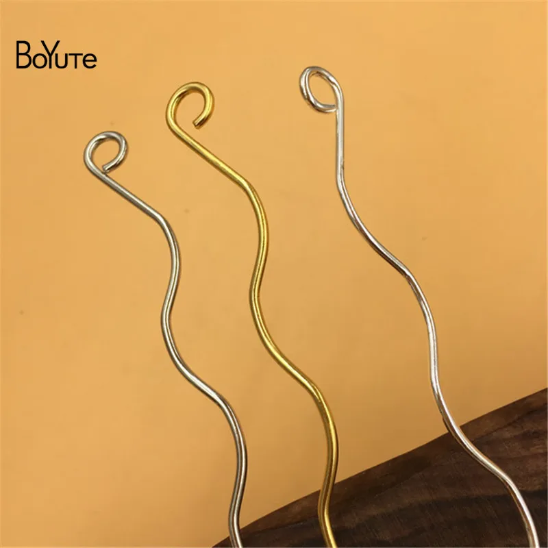 BoYuTe 20Pcs 3001.8MM Metal Iron Wire Accessories with Loop for Diy Tiara Crown Jewelry Making (1)