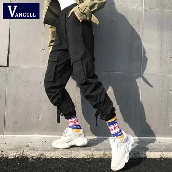Vangull Women Pants Pockets Patchwork Cargo Pants Black Cotton High Waist Trouser Women Fashion Streetwear Elastic Waist Pants
Vangull Women Pants Pockets Patchwork Cargo Pants Black Cotton High Waist Trouser Women Fashion Streetwear Elastic Waist Pants