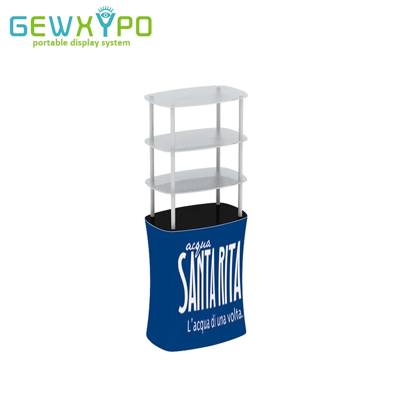 High Quality Trade Show Tension Fabric Banner Square Counter With Acrylic Display Rack,Durable Advertising Promotional Table
High Quality Trade Show Tension Fabric Banner Square Counter With Acrylic Display Rack,Durable Advertising Promotional Table