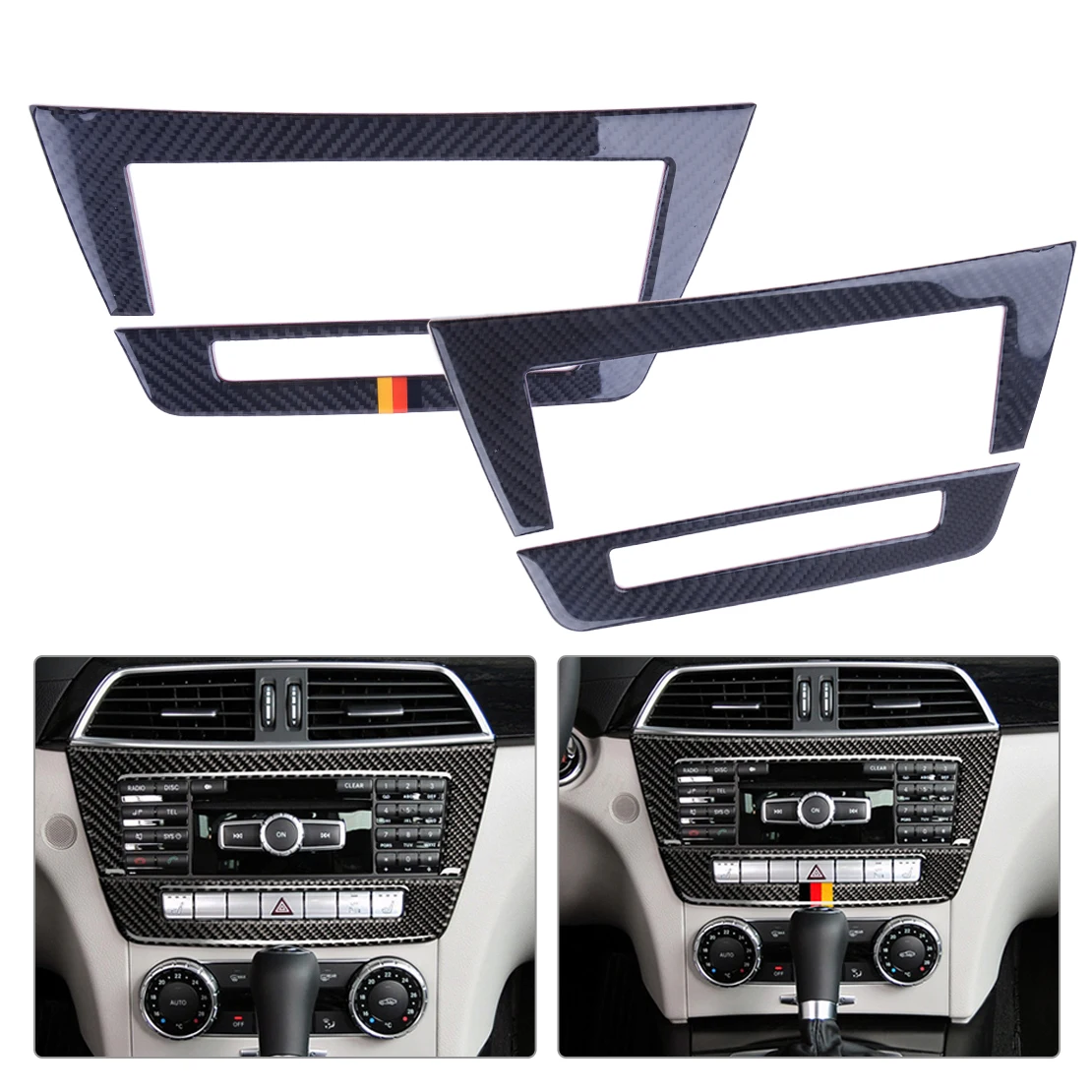 CITALL 2pcs Car Central Control CD Panels Cover Trim Frame Decorative For Mercedes Benz W204 C220 CDI C200 2010 2011 2012 2013
CITALL 2pcs Car Central Control CD Panels Cover Trim Frame Decorative For Mercedes Benz W204 C220 CDI C200 2010 2011 2012 2013